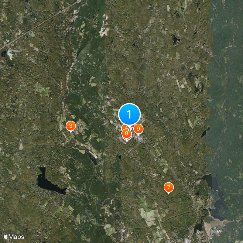 Université du Connecticut Carte