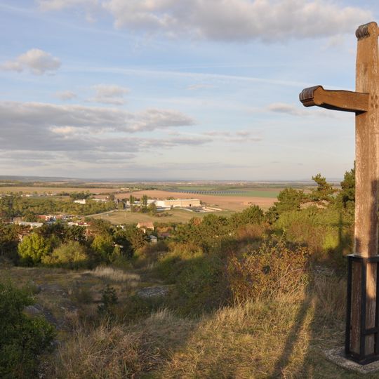 Dřevěný kříž na Markově kopci