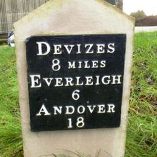 Milestone, Rushall, by the grain store
