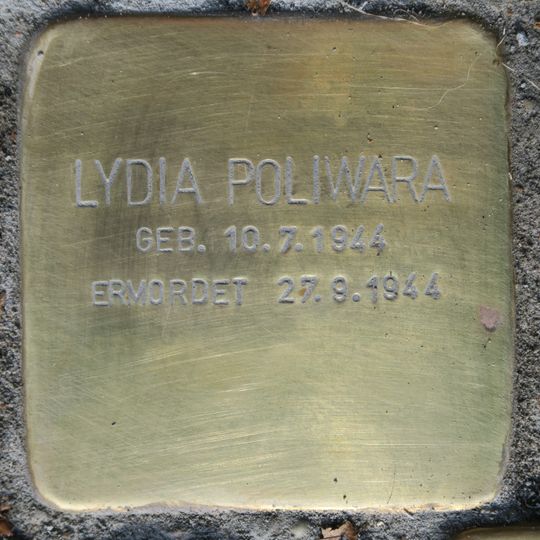 Stolperstein dedicated to Lydia Poliwara