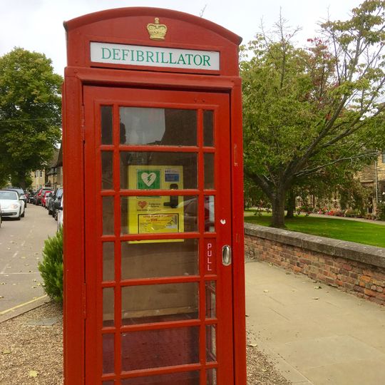 K6 Telephone Kiosk Outside Lord Burghley's Hospital