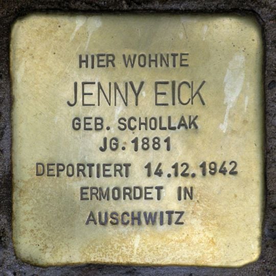 Stolperstein dedicated to Jenny Eick
