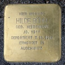 Stolperstein dedicated to Hilde Böhm