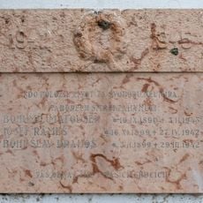 Plaque on the station building at Brno dolní nádraží