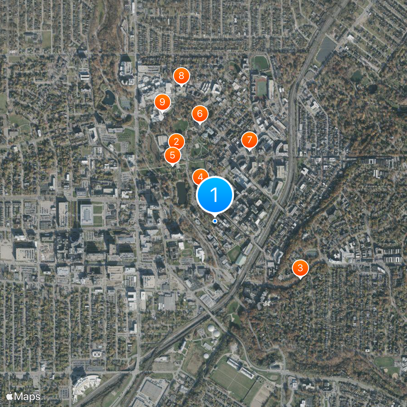 Case Western Reserve University Map