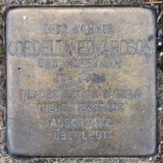 Stolperstein dedicated to Cordelia Edvardson