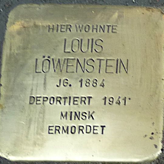 Stolperstein en memoria de Louis Löwenstein