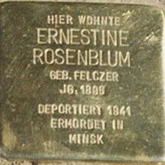 Stolperstein dedicated to Ernestine Rosenblum