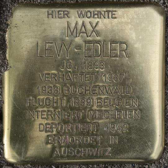 Stolperstein für Max Levy-Edler