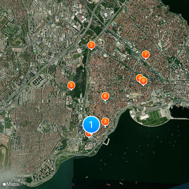 Fortezza di Yedikule Mappa