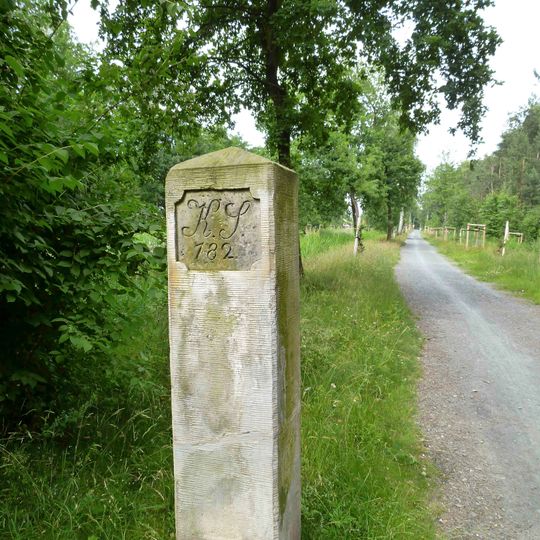 Sächsisch-Preußischer Grenzstein: Pilar Nr. 182