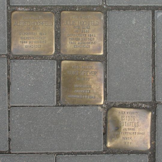 Stolperstein dedicated to Julie Hochfeld
