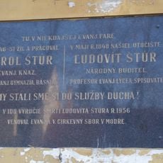 Pamiatky na Ľ. Štúra, tabuľa pamätná