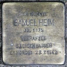 Stolperstein dedicated to Samuel Heim