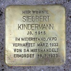 Stolperstein dedicated to Siegbert Kindermann
