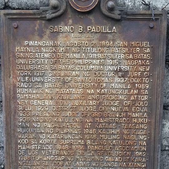 Sabino B. Padilla historical marker