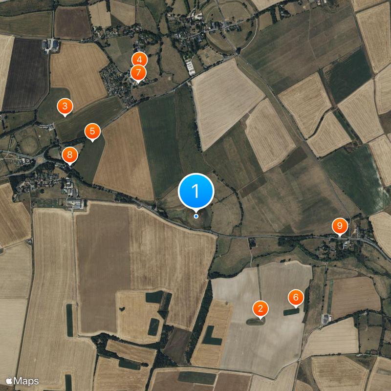 Colina de Silbury Mapa