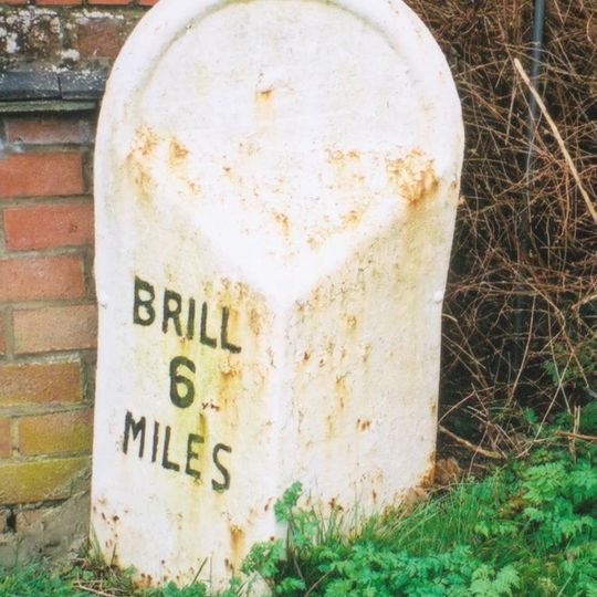 Milepost, Main Street; S of Great Underwood Post Office, by Little Grove
