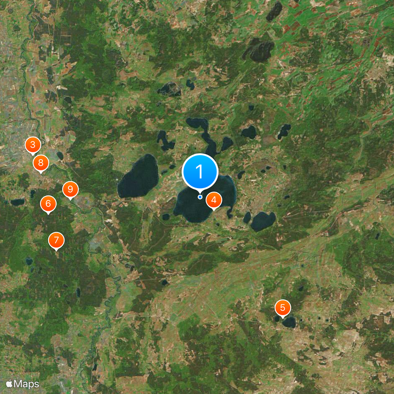 Shatski lakes Map