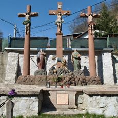 Golgota, súsošie veľkej Kalvári, doska nápisová