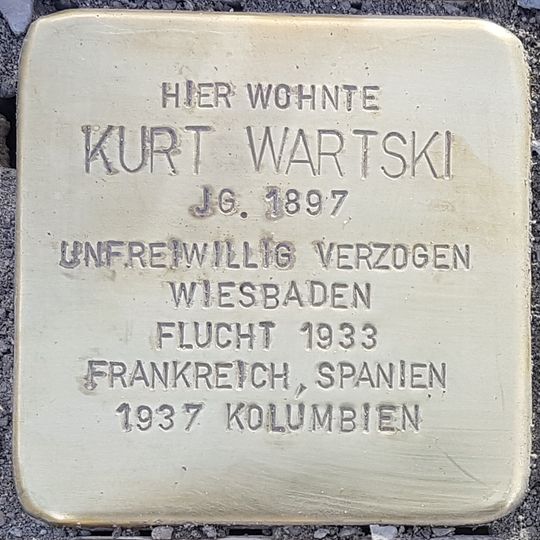 Stolperstein en memoria de Kurt Wartski