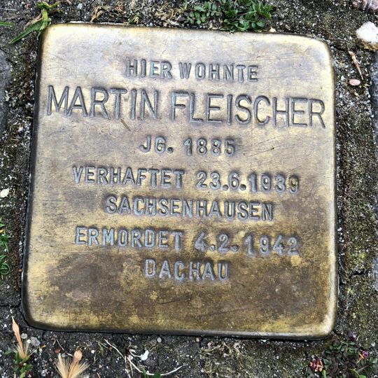 Stolperstein en memoria de Martin Fleischer