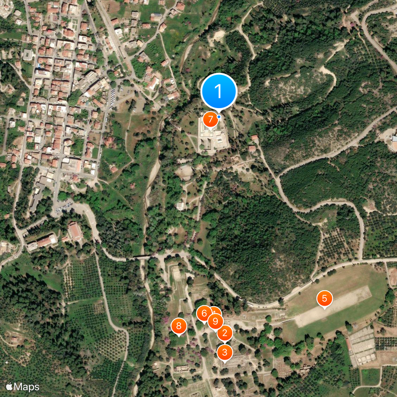 Hermes and the Infant Dionysus Map