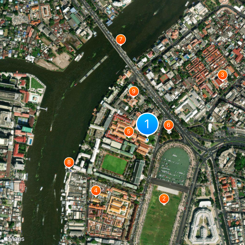 Museo nacional de Bangkok Mapa