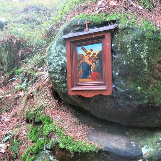 Obrázek VI. zastavení křížové cesty v areálu Bratrského oltáře