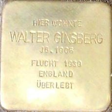 Stolperstein en memoria de Walter Ginsberg
