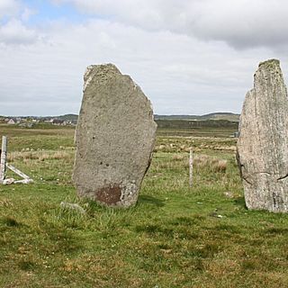 Ceann a'Gharaodh,stone circle and cairn 250m N of