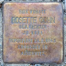 Stolperstein en memoria de Rosette Cohn