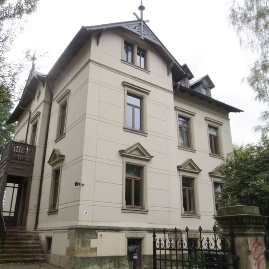 Villa mit Garten und Resten der Einfriedung Weststraße 15
