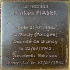 Stoleperstein à la mémoire de Pinkus Piasek