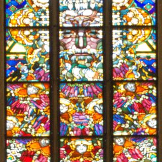 Józef Mehoffer's stained glass windows Trinity: God Father