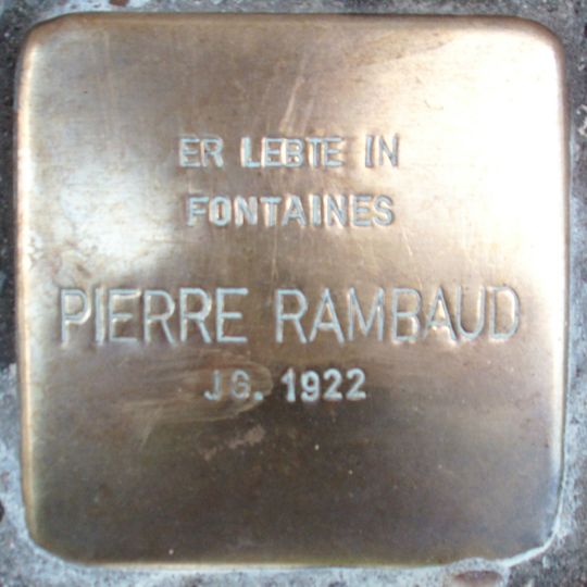 Stolperstein en memoria de Pierre Rambaud