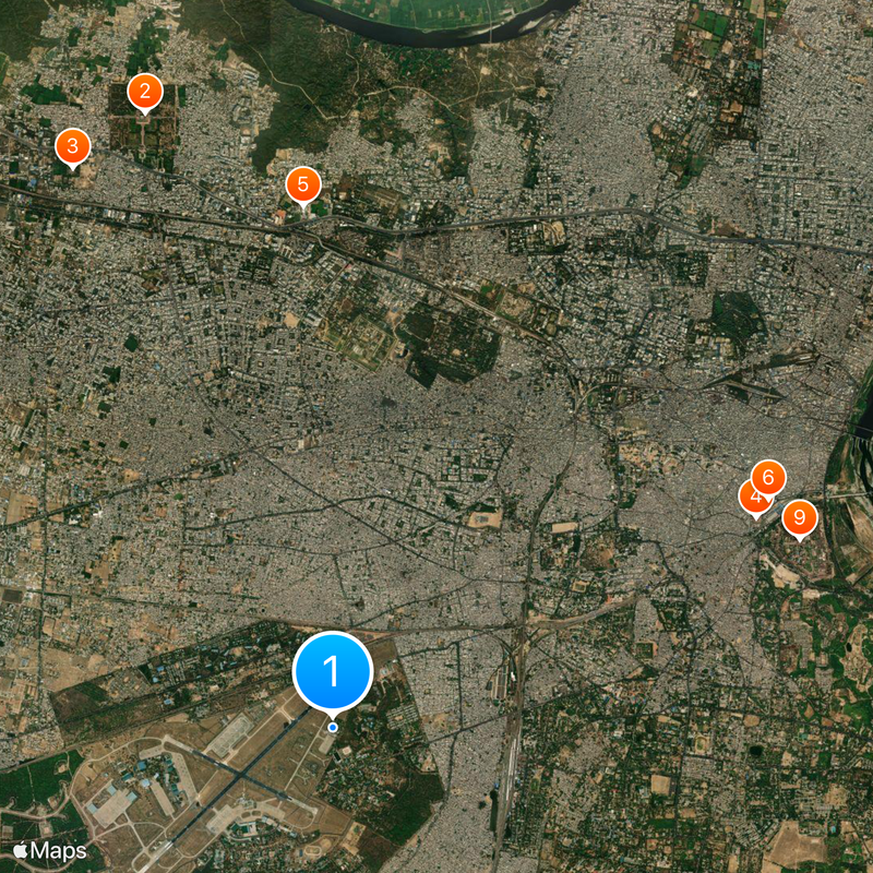 Agra Civil Enclave Map
