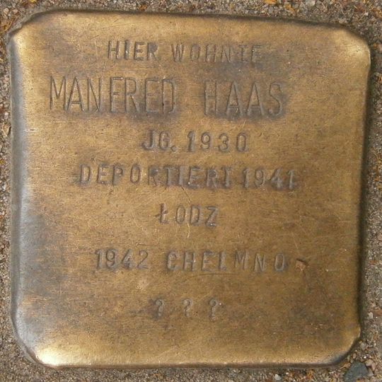 Stolperstein en memoria de Manfred Haas