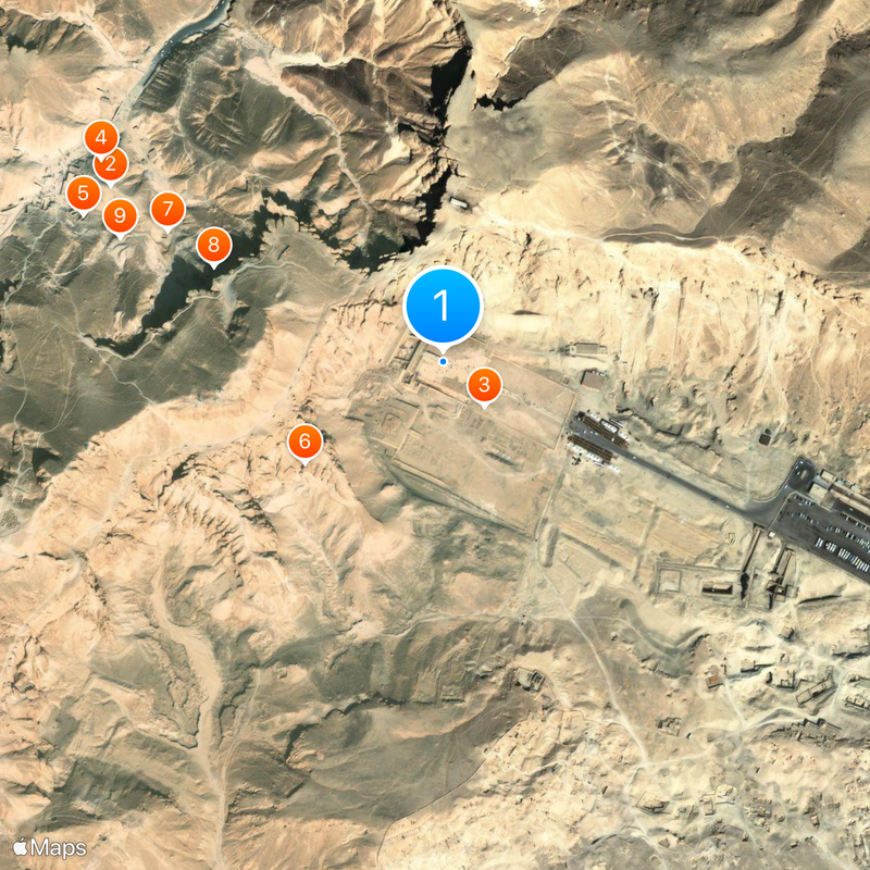 Mortuary temple of Hatshepsut Map