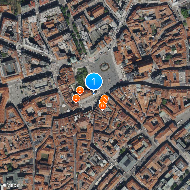 Astronomisch uurwerk van Praag Kaart