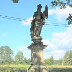Socha svatého Floriána na rozcestí před klášterem v Teplé