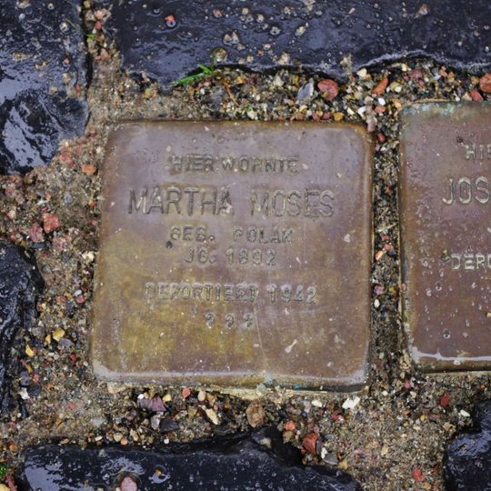 Stolperstein dedicated to Martha Moses