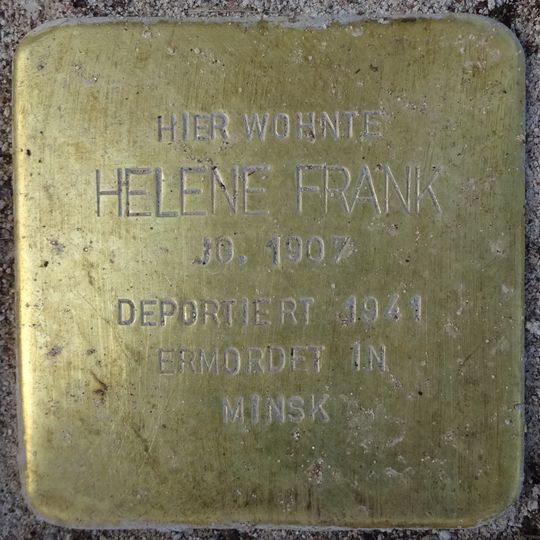 Stolperstein em memória de Helene Frank