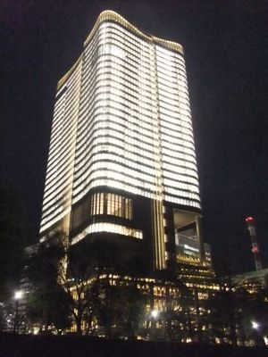At night