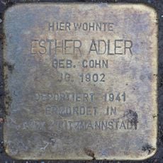 Stolperstein à la mémoire d’Esther Adler