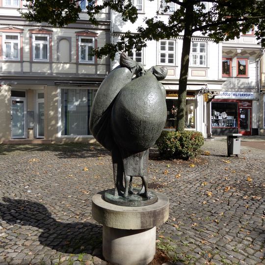 Drei schwatzende Weiber