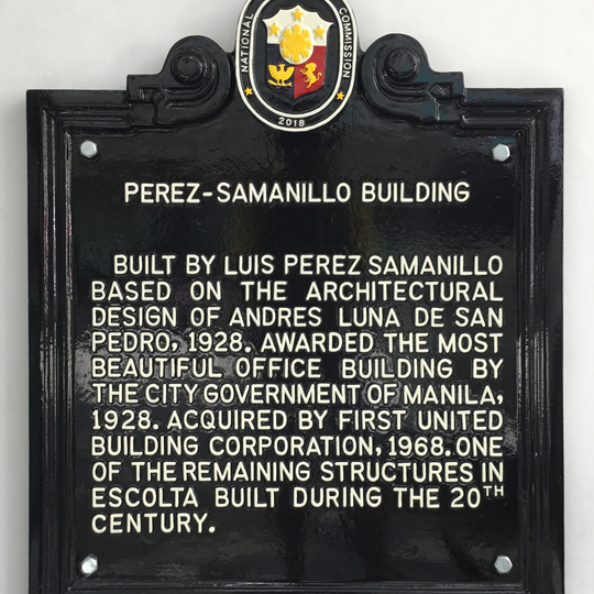 Perez-Samanillo Building historical marker