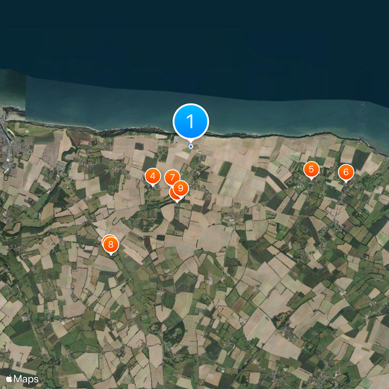 Longues-sur-Mer Battery Map
