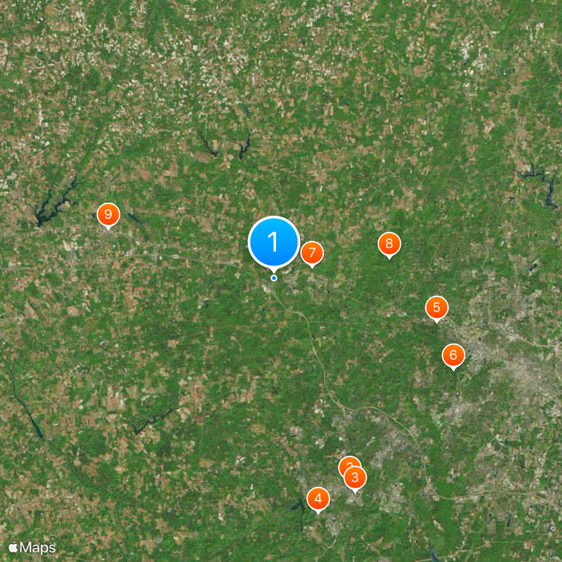 Comté d'Orange Carte