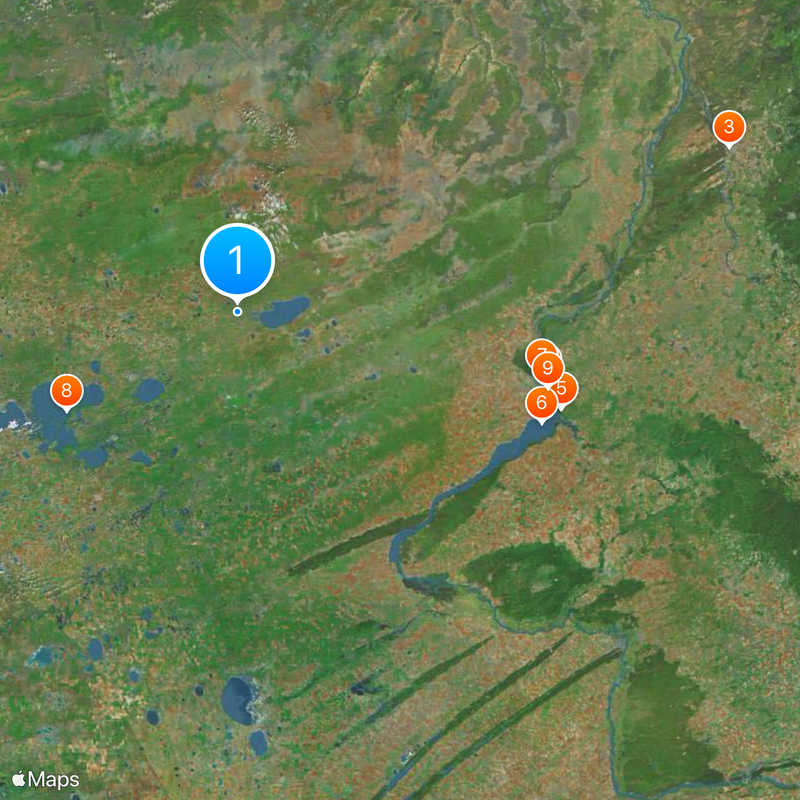Obwód nowosybirski Mapa